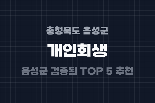 충청북도 음성군 개인회생